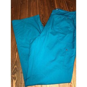 Purple Label Yoga Teal Pants Scrub women size XLT X-Large Tall